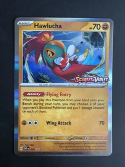 Pokemon TCG - Hawlucha - SVP007 - Scarlet & Violet Black Star Promo - MINT! - Image 1