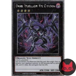 Yugioh Dark Rebellion Xyz Dragon CT12-EN002 Platinum Secret Rare Limited NM - Image 1