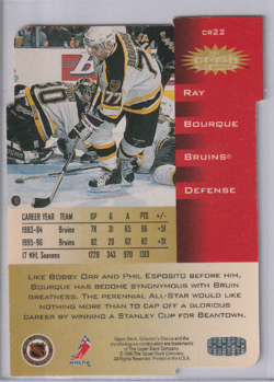 Ray Bourque 1996-97 Upper Deck Collector's Choice You Crash the Game Prizes Gold - Image 2