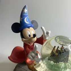 RARE Disney Store EXCLUSIVE 2-pc Globe The Sorcerer's Apprentice Mickey Mouse - Image 2