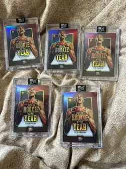 2024 Topps NOW VW6 VICTOR WEMBANYAMA NBA ROOKIE OF THE YEAR SPURS X5 RC In Hand - Image 1