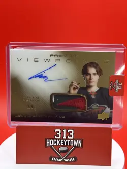 2024-25 Upper Deck Premier GOLD Liam Ohgren VIEWPOINTS Rookie Patch Auto /05 - Image 1