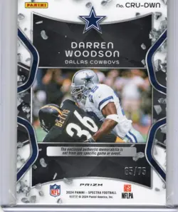 2024 Panini Spectra Crush Hyper Darren Woodson #/75 - Image 2