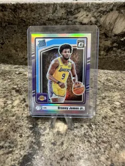 2024-25 Optic Bronny James Jr. Rated Rookie #202 Silver Prizm Lakers - Image 1