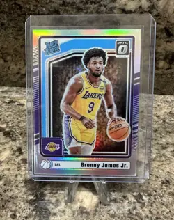 2024-25 Optic Bronny James Jr. Rated Rookie #202 Silver Prizm Lakers - Image 2