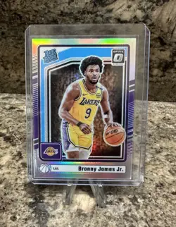 2024-25 Optic Bronny James Jr. Rated Rookie #202 Silver Prizm Lakers - Image 4