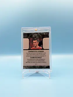 2024 Gareth Bale Numbered 1/1 Black Shimmer Auto Leaf Pro Set Wales 1/1 - Image 2