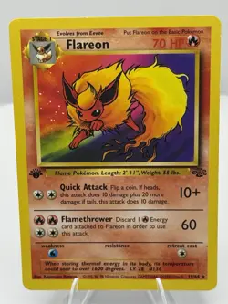 🔥Flareon 19/64 1st Edition Jungle Pokemon Card WOTC Vintage Non Holo - Image 1