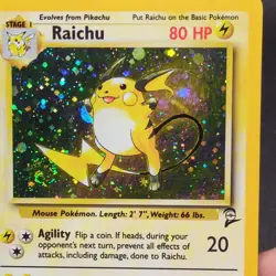 Raichu Base Set 2 Holo Rare 16/102 Pokemon Card FULL SWIRL 🌀 1 OWNER - Image 1