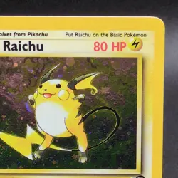 Raichu Base Set 2 Holo Rare 16/102 Pokemon Card FULL SWIRL 🌀 1 OWNER - Image 3