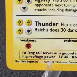 Raichu Base Set 2 Holo Rare 16/102 Pokemon Card FULL SWIRL 🌀 1 OWNER - Image 4