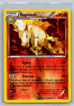 Rapidash 15/83 R Reverse Holo Pokemon TCG Card Generations NM - Image 1