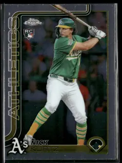2025 Topps Chrome Update Nick Kurtz Rookie #USC178 Athletics - Image 1