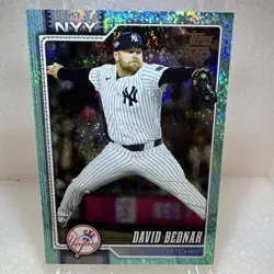 2026 Topps Series One David Bednar New York Yankees #228 Aqua Holo Foil SP - Image 1