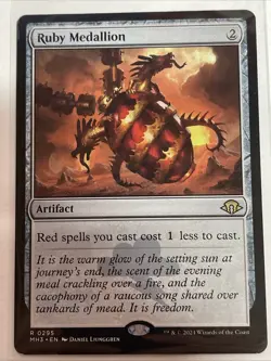 MTG Magic Ruby Medallion Modern Horizons 3 #295 Rare - Image 1