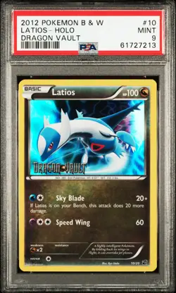 Latios Holo 10/20 Dragon Vault Pokemon PSA 9 - Image 1