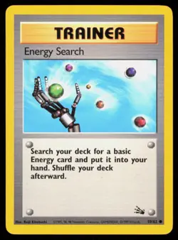 ENERGY SEARCH 59/62 VINTAGE COMMON FOSSIL POKEMON NM - Image 1