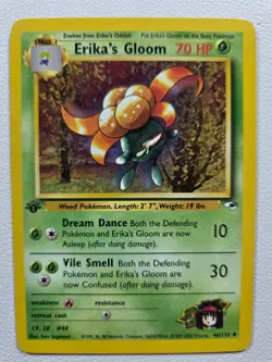 Erika's Gloom (46) Gym Heroes 046/132 Uncommon 1st Edition NM Pokemon TCG - Image 1