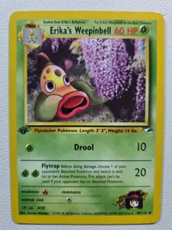 Erika's Weepinbell (48) Gym Heroes 048/132 Uncommon 1st Edition NM Pokemon TCG - Image 1