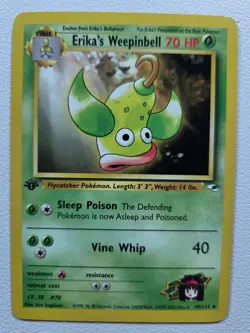 Erika's Weepinbell (49) Gym Heroes 049/132 Uncommon 1st Edition NM Pokemon TCG - Image 1