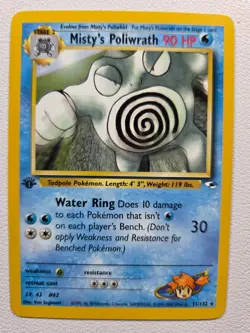 Misty's Poliwrath Gym Heroes 031/132 Rare 1st Edition NM Pokemon TCG - Image 1