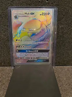 Pokemon TCG Alolan Muk GX Burning Shadows 157/147 Holo Secret Rare - Image 1