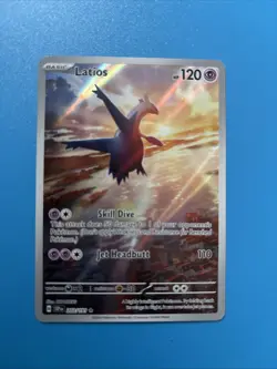 Pokemon TCG Latios Card 203/191 Surging Sparks Illustration Rare - Image 1