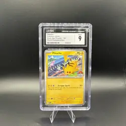 Pokemon TCG 2024 World Championships Pikachu #190 CGC Mint 9 Graded - Image 1