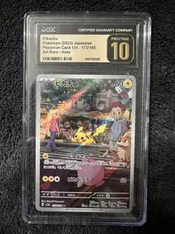 CGC 10 PRISTINE Pikachu 173/165 Full Art Rare 151 Holo 2023 Pokemon Card - Image 1