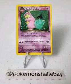 Dark Slowbro 12/82 - Team Rocket *LP* Holo Pokemon Card *W/ SWIRL* - Image 1
