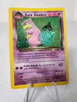 Dark Slowbro 12/82 - Team Rocket *LP* Holo Pokemon Card *W/ SWIRL* - Image 2