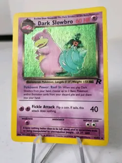 Dark Slowbro 12/82 - Team Rocket *LP* Holo Pokemon Card *W/ SWIRL* - Image 3