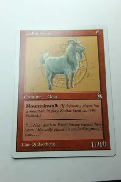 MTG Zodiac Goat x1- -Portal Three Kingdoms-Lightly Played - Image 1