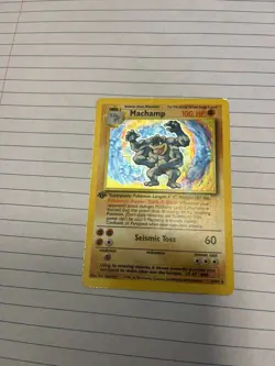 Pokemon TCG Machamp Base Set 8/102 Holo 1st Edition Holo Rare - Image 1