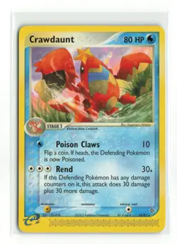 CRAWDAUNT 13/97 EX DRAGON POKEMON TCG LP - Image 1