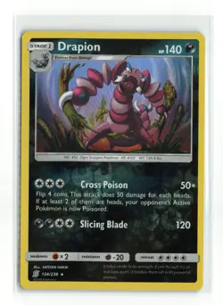 DRAPION 134/236 COSMIC ECLIPSE REVERSE HOLO POKEMON TCG NM - Image 1
