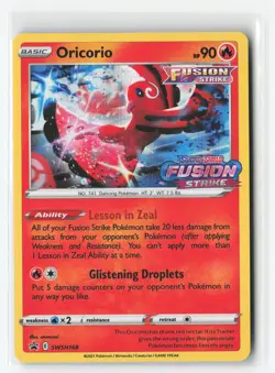 ORICORIO SWSH168 PRERELEASE PROMO POKEMON TCG NM - Image 1