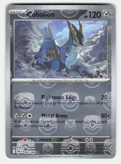Cobalion (Master Ball Pattern) 066/086 Rare Black Bolt Pokemon Near Mint - Image 1