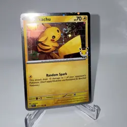 2026 Pokemon Day 30th Anniversary Pikachu 051 Stamped Promo Holo SWIRL 💫 (C) - Image 1