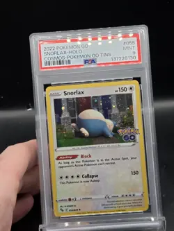 Snorlax 055/078 Holo Cosmos Exclusive - 2022 Pokemon GO Tins PSA 9 - Image 1