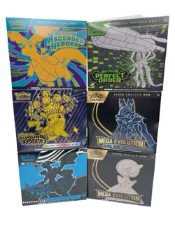 Lot 6 Pokemon TCG Elite Trainer Box (ETB) - Surging Sparks, Ascended Heroes Etc. - Image 1