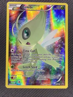 Pokemon Celebi XY111 XY Mythical Collection Full Art Holo Black Star Promo - Image 1