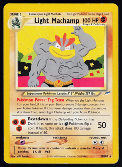 Light Machamp 25/105 Pokemon Neo Destiny English Rare - Image 1