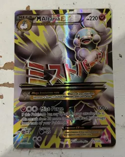 Pokemon M Altaria EX Ultra Rare Mega Full Art Holo 121/124 Fates Collide HP220 - Image 2