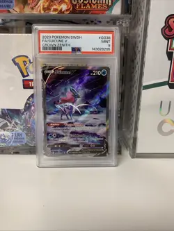 Pokemon TCG Suicune v PSA 9 GG38/GG70 Crown Zenith Galarian Gallery - Image 1