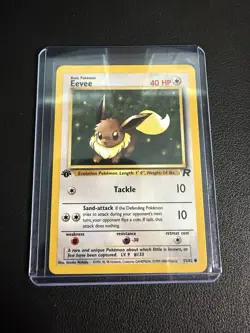 Eevee 55/82 1st Edition Pokemon Team Rocket English Vintage TCG LP - Image 3