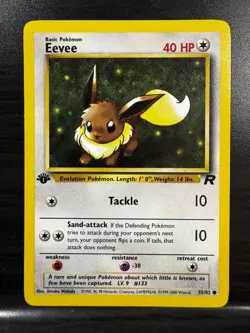 Pokemon TCG | Eevee - 55/82 | 1st Edition | Team Rocket | LP-NM - Image 1