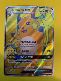 Raichu GX SM90 Sun & Moon Full Art Ultra Rare Holo Promo Pokemon Card - Image 1