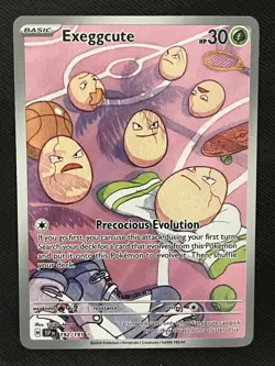 Pokemon Exeggcute TCG Holo Rare Card 192/191 Sv08: Surging Sparks Illustration - Image 1