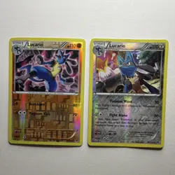 Pokemon Lucario XY Fates Collide Reverse Holos - 2 Card Lot - English - Image 1